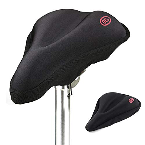 Cycling 3D Silicone Gel Pad Seat Saddle Cover Soft Cushion (Black